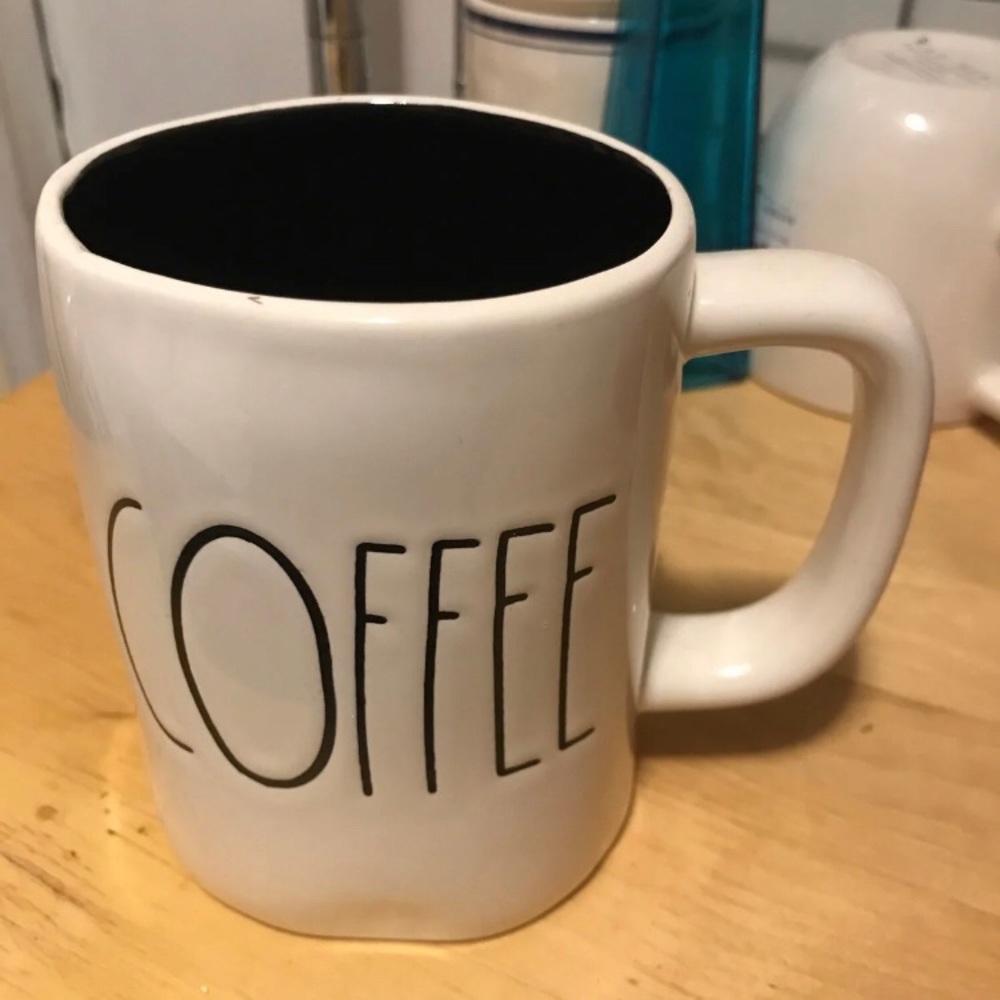 Rae Dunn black interior COFFEE Mug